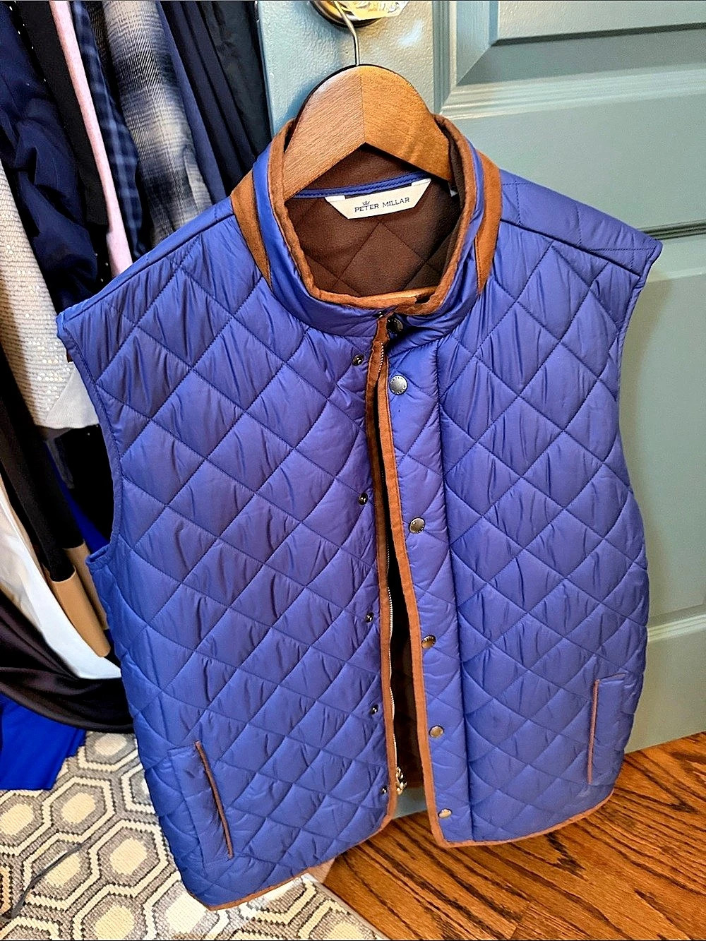 Peter Millar Quilted Vest in Blue Like New